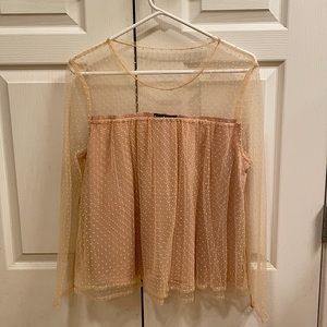 NWT Banana Republic long-sleeve babydoll blouse